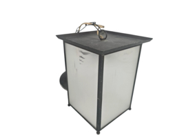 Amsterdamse school - lantaarnlamp - hanglamp - koper - glas - 1e kwart 20e eeuw