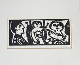 Eugène FIDLER (1910-1990) - Lino gravure originale - 'Pour Eugene Fidler' - 6/100