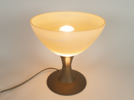 L.L. lights - Made in Italy - model 40908 - kelklamp - messing -  gemarmerd glas - 1999