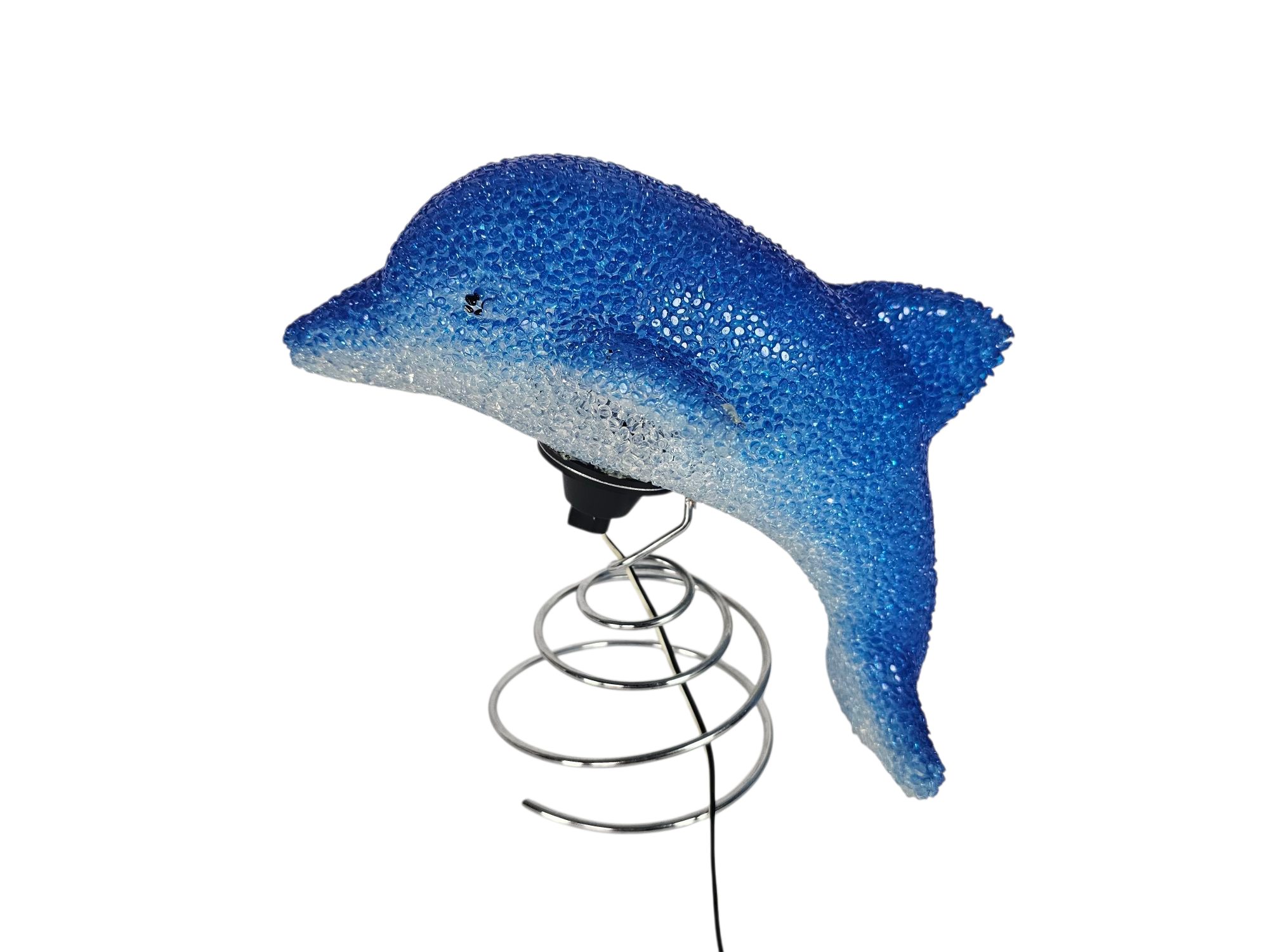 Dolfijn lamp - tafellamp - rubber - metaal - 90's