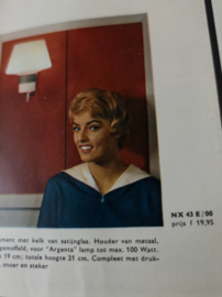 Philips - Made in Holland - designer Louis Kalff - model NX 34E - wandlamp - satijnglas - 60's