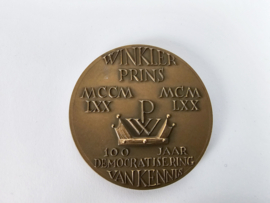 PENNING 100 JAAR WINKLER PRINS - Brons  - Henk van Bommel/Cepas Stauthamer - 1970