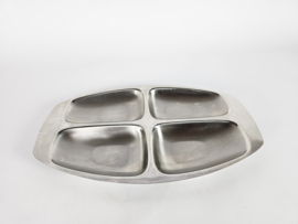 Alessi - Carlo Mazzeri & Anselmo Vitale - snackschotel - serveerschotel - 3e kwart 20e eeuw