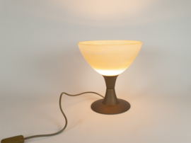 L.L. lights - Made in Italy - model 40908 - kelklamp - messing -  gemarmerd glas - 1999