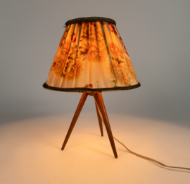 Driepoot - Scandinavisch - teak - tafellamp - 1950's