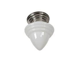 Giso Gipsen - plafonniere - 'eikel' - opaalglas - nikkel