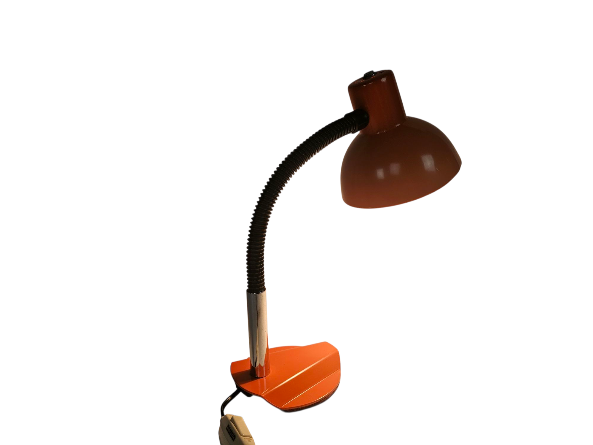 Dutch design - Hala Zeist - Holland - model 704A  - flexibele hals - chroom - oranje - 70's