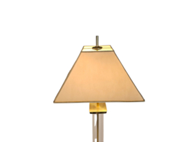 Lucite  - vloerlamp -  jaren 1970 - messing - plexiglas - Hollywood regency vloerlamp - 70's