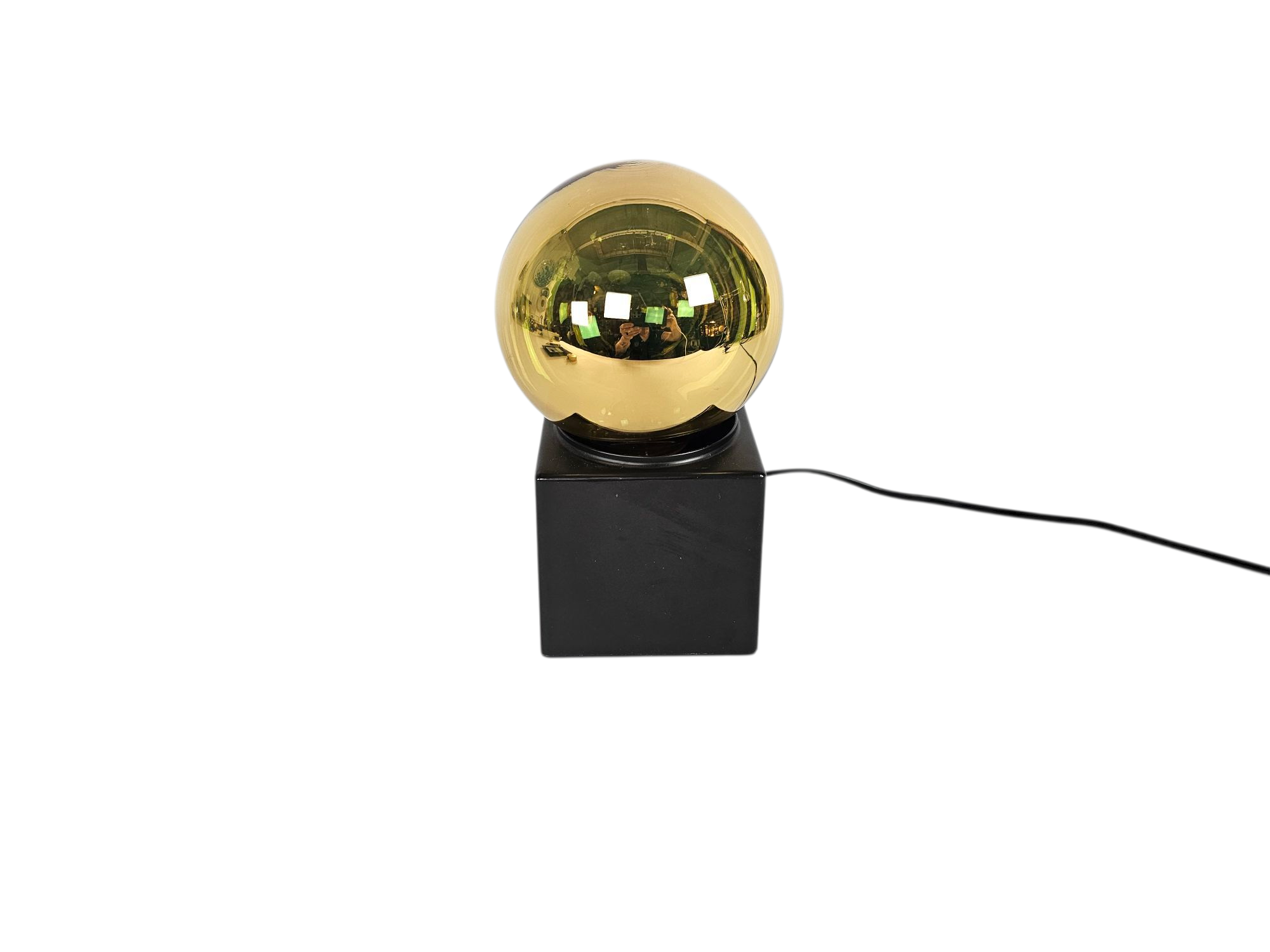 Dutch design - Space Age - Philips design spiegelbol lamp - tafel/bureaulamp - 70's