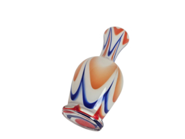 V.B. Opaline - Florence - Empoli glas - oranje/blauw/wit - Vetreria di Borgonovo - Italie - 60's