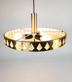 Vitrika - Denemarken - hanglamp - messing - kristal - 60's