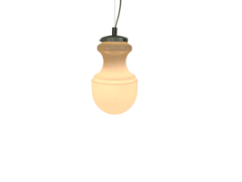 Murano - Italie - kegellamp - opaline - hanglamp -  mid century - 70's