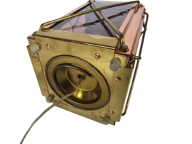 Scheepslamp - ruimlantaarn - koper - glas- messing - Holland - 3e kwart 20e eeuw