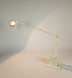 Hala Zeist - bureaulamp - telescoop lamp - wit - verstelbaar - 80's