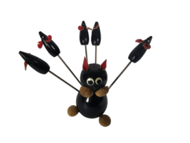 Cocktailprikkers - Kat -  muis - Denemarken -  hout  - 70's