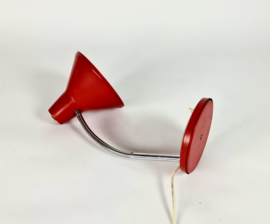 Hala Zeist - bureaulamp - rood - flexibele hals - 60's