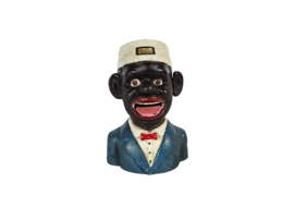 Jolly Boy - J.E. STEVENS PAT. 455 1896 - cast iron bank - Americana - 1940's