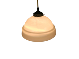 Art Deco stijl - opaline glas - koper armatuur - 1e helft 20e eeuw