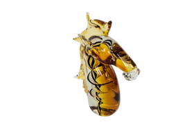 Murano glas - sculpture - 'horse head' - amber glas - 3e kwart 20e eeuw