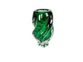 Josef Hospodska - Tsjechië - glasdesign - twisted vase  - Chribska glassworks - 60's