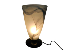Licht ´88 - Dutch design - tafellamp - kelklamp - gemarmerd glas - 80's