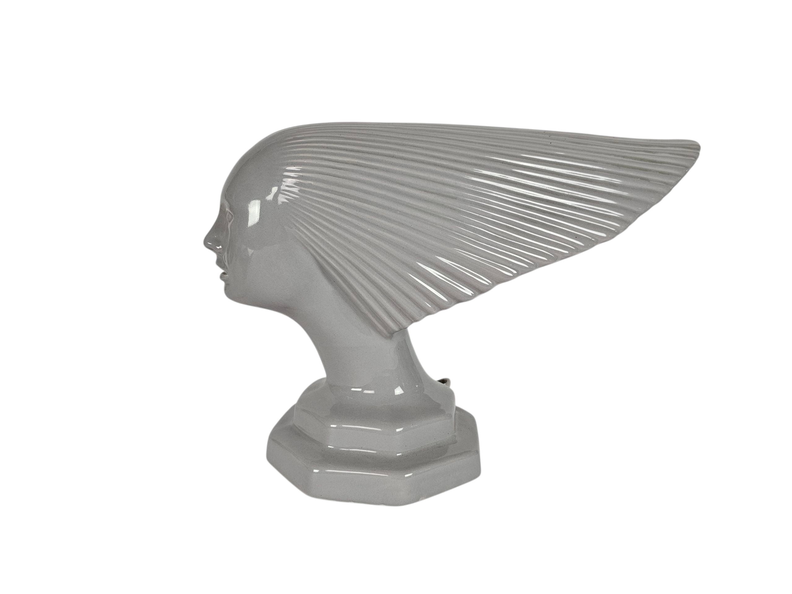 Vintage  - Rene Lalique stijl - design Hubert Olivier -  tafellamp - keramiek -  Frankrijk - 1960's