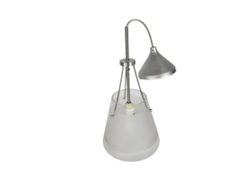 Hala Zeist - hanglamp - gesatineerd glas - gemerkt - post modern - 80's
