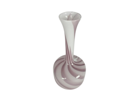 Empoli glas - AV Hand - opaline - mondgeblazen - 50's - gevlamd - swirl -