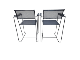 Pilastro stijl - Post Modern -  (2) chairs - geperforeerd staal - Holland - 70's