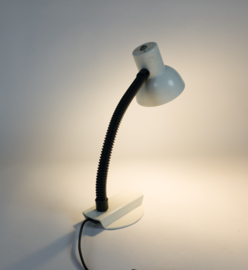 Hala Zeist - bureaulamp - model 703 - flexibele hals - wit - 70's
