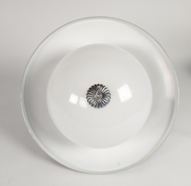 Brevettato - Space Age - hanglamp - opaalglas - metaal - Italie - 70's