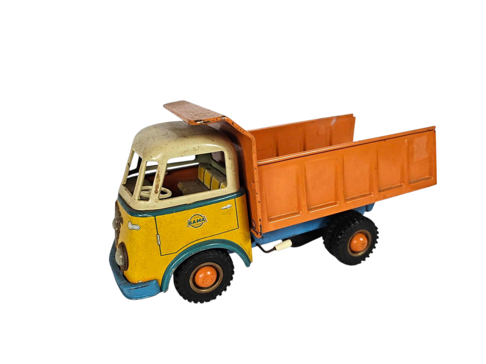 GAMA - blikken speelgoed - hydraulische  dump truck -  Germany - 1950-1959 -