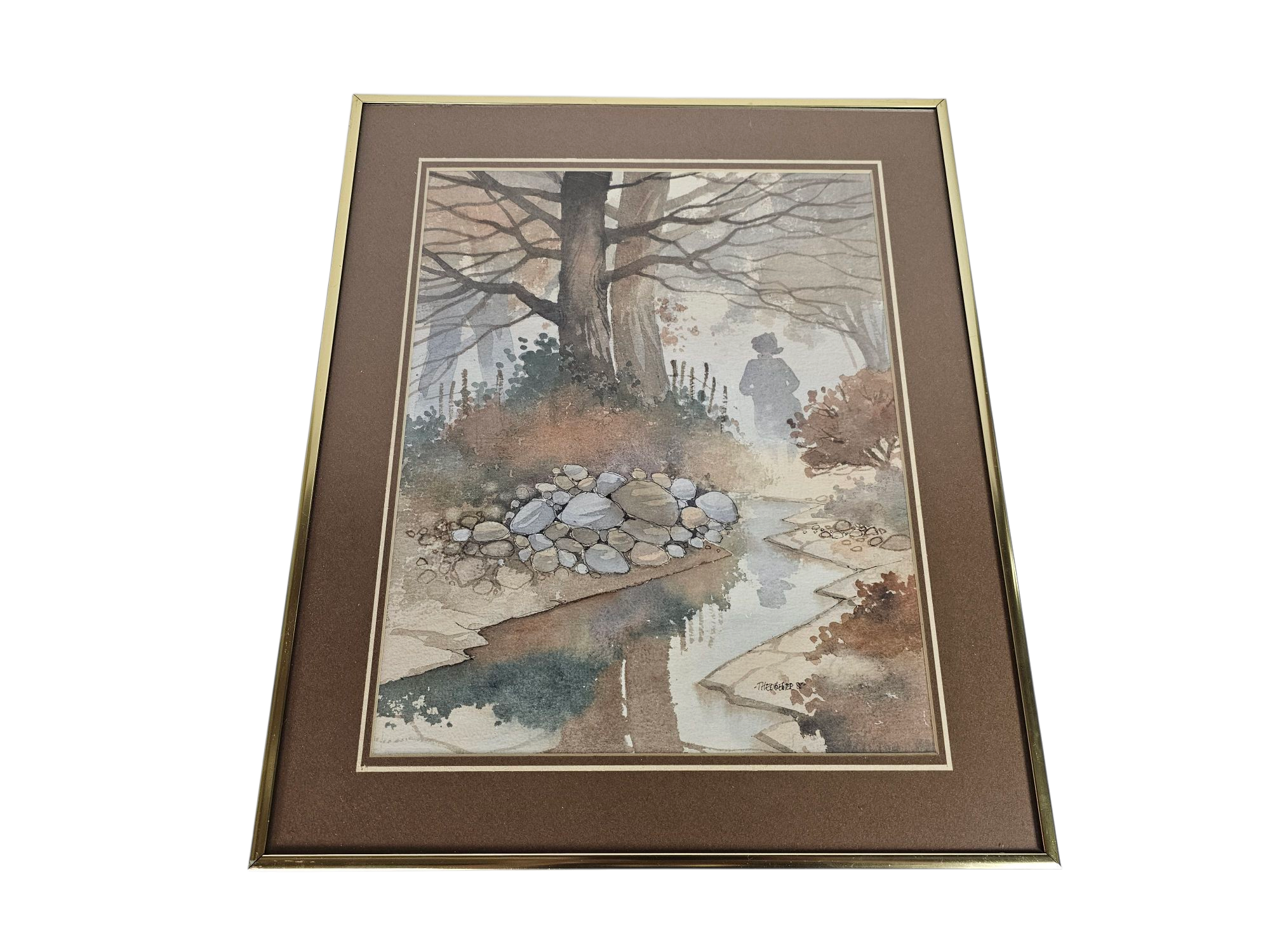 Theo Bester - waterverf - landschap - gesigneerd - Zuid-Afrika - 1980's