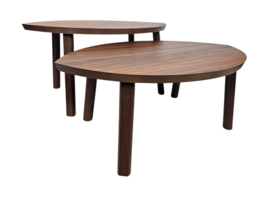 Ikea - model Stockholm - design Ola Wihlborg - 'Nesting tables' set - walnoot fineer