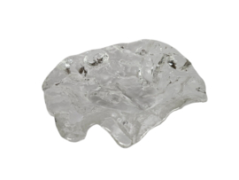 Walther glass - Jolanda Prinsen - unieke zware schaal - helder glas - 2000