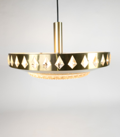 Vitrika - Denemarken - hanglamp - messing - kristal - 60's