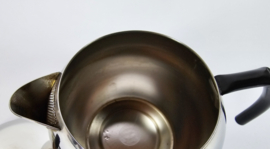 Tracanzan Alfa - 'Pallina' - Inox 18/10 - thee/koffiekannetje - Made in Italy - chroom - 60's