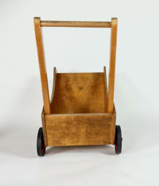 Dutch design - ADO - Houten speelgoed - Ko Verzuu - Kinderwagen - 'De Stijl' -  Gerrit Rietveld geïnspireerd - 70's