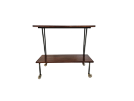 Trolly - pastoe  stijl - Braakman - fineer - metaal - bijzettafel - 60's