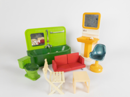 vintage Fleur - Otto Simon - Mattel - Cindy - plastic meubeltjes - 1970's