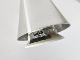 Hala Zeist - hanglamp - diabolo - melkglas - aluminium - 80's