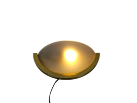 Herda Holland - wandlamp - Hollywood Regency - messing - gesatineerd glas - 80's