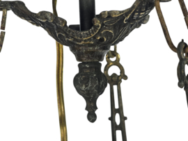 Art Deco - schaallamp - gemarmerd glas - hanglamp - Franrkijk - 30's