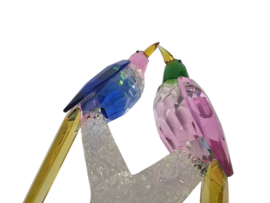Kristal - handgemaakte kristallen vogels - Swarovski stijl -  2000