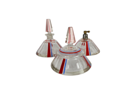 Karl Palda - Art Deco - toilet garnituur - Poederdoos - Parfumfles -  parfumverstuiver - Tsjechië - 1e kwart 20e eeuw