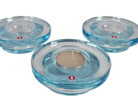 Iittala - Harri Koskinen - model Halo - waxinelichthouders - set (3) - theelicht - Finland - 1999