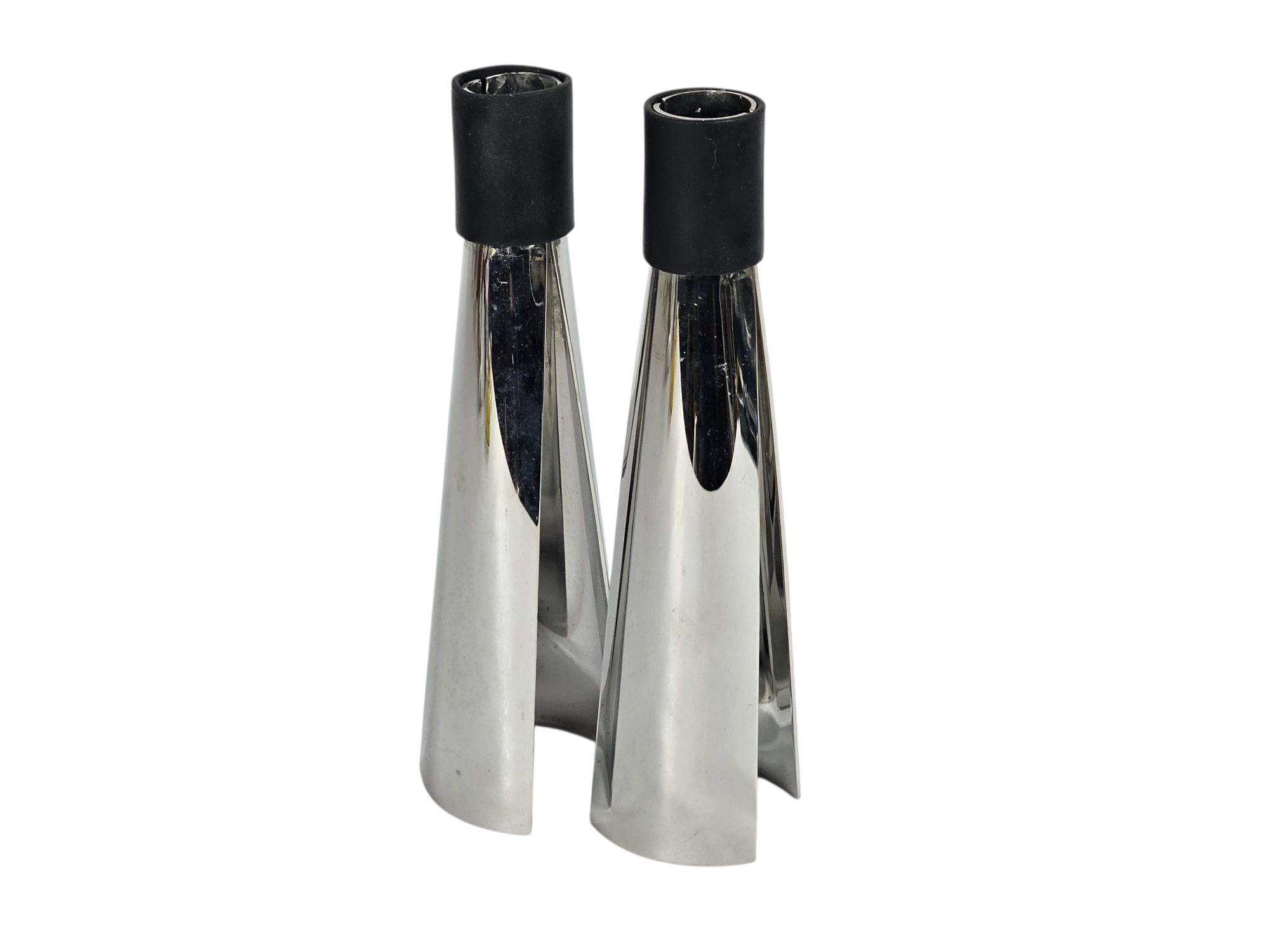 Dutch design - designer Bruno Ninaber - kandelaars - set (2)  - Delft - 1997