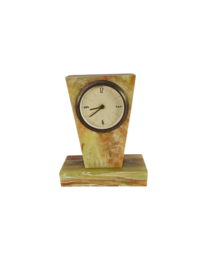 Pendule - Marmer - Art Deco stijl - opwind mechanisme - 2e helft 20e eeuw