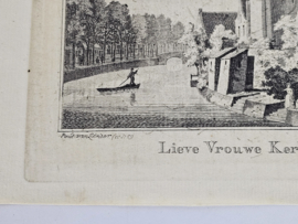 Ets - Paulus van Liender - (1731-1797 - Lieve Vrouwe Kerk en Toren in Amersfoort - 1759