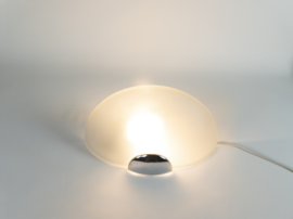SCE - Société Centrale d’Eclairage - wandlamp - France - gesatineerd glas - wit - 1970's